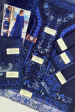 Mahnoor Navy Blue Embroidered 3-Piece Suit