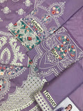 Parishay Lavender Chikankari Embroidered 3 Piece Suit