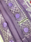Parishay Lavender Chikankari Embroidered 3 Piece Suit