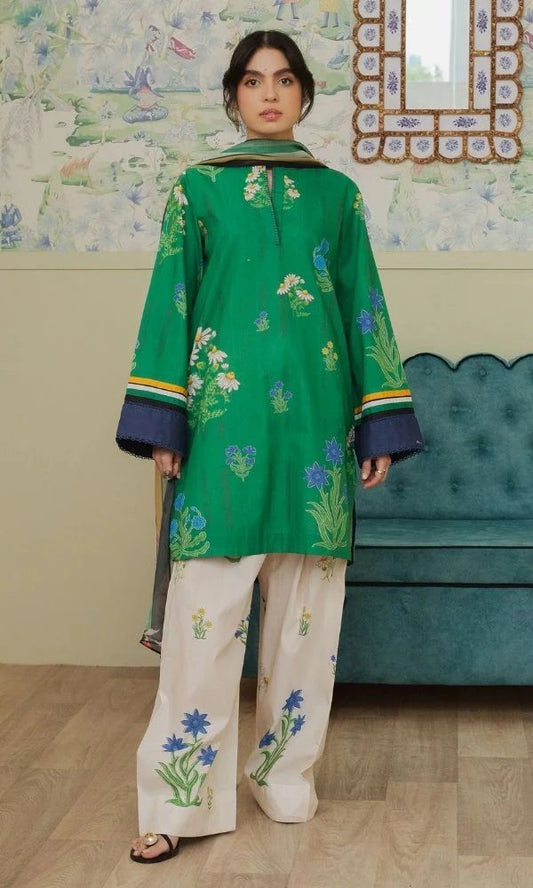 Coco By Zara Shahjahan Green 2 piece suit