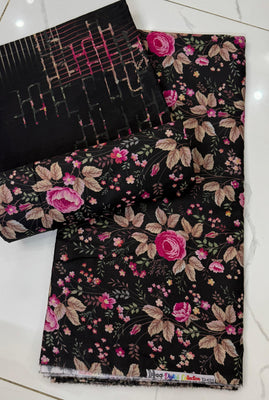 Floral Unstitched Casual Wear All Over 3 Piece Collection