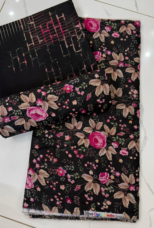 Floral Unstitched Casual Wear All Over 3 Piece Collection