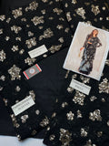 Jazmin Black Chiffon Saree