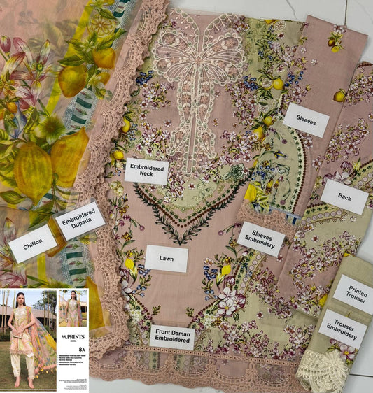 Maria B Embroidered Printed Lawn 3-piece suit