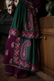Batik Cambric 3-Piece Suit with Contrast Green Shawl