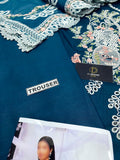 Kahf Luxury Teal Lawn 3-Piece Suit