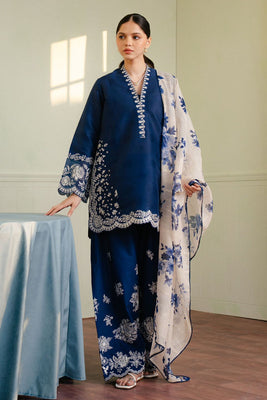 Coco By Zara Shahjahan Luxury Navy Blue 3-Piece Suit