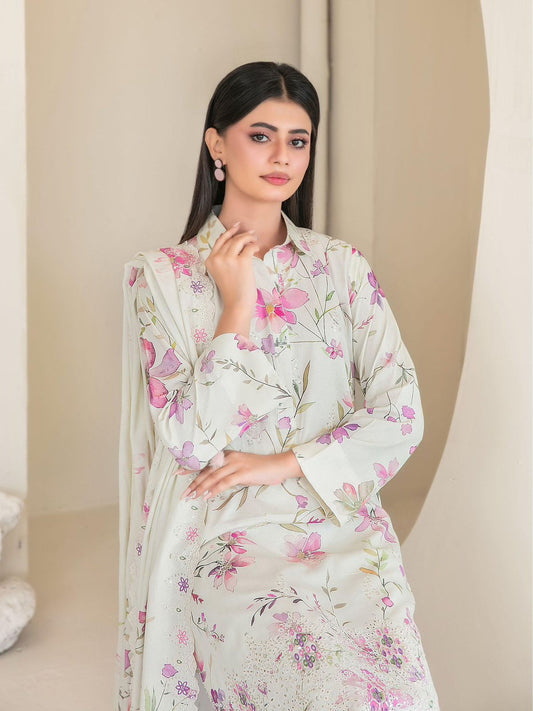 AFROZEH Luxury Pastel Floral 3-Piece Suit