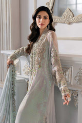 MARIA.B Luxury Silver 3-Piece Formal Suit