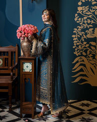 Asim Jofa Luxury Teal 3-Piece Suit