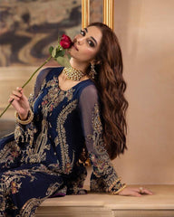 Charizma Luxury Navy Blue  3-Piece Formal Suit