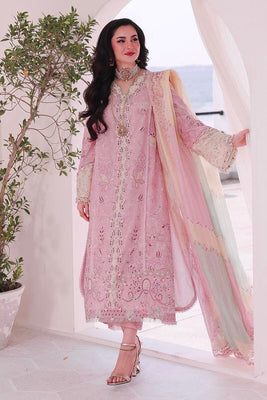 Qalamkar Luxury Pink 3-Piece Festive Suit