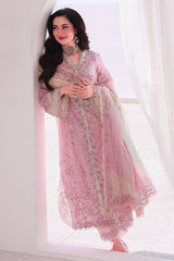 Qalamkar Luxury Pink 3-Piece Festive Suit
