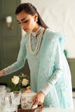 Qalamkar Luxury Ice Blue 3-Piece Festive Suit