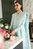 Qalamkar Luxury Ice Blue 3-Piece Festive Suit