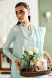 Qalamkar Luxury Ice Blue 3-Piece Festive Suit