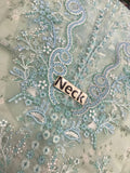 Qalamkar Luxury Ice Blue 3-Piece Festive Suit