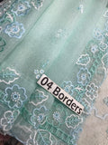 Qalamkar Luxury Ice Blue 3-Piece Festive Suit