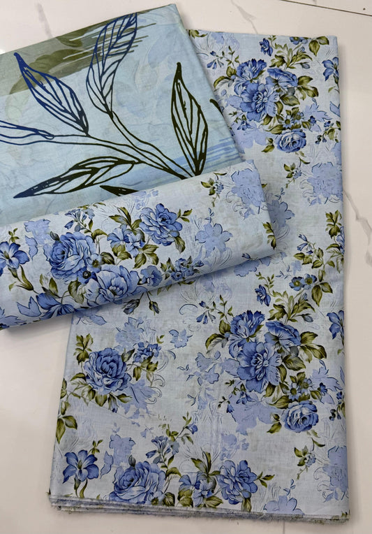 Unstitched Casual Wear All Over 3 Piece Collection
