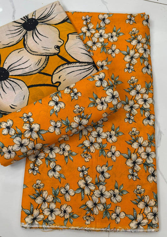 Unstitched Casual Wear All Over 3 Piece Collection