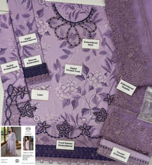 Mushq Purple Luxury Lawn Collection Replica