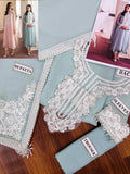Baroque Sky Blue Embroidered Lawn 3 Piece Suit