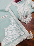 Baroque Sky Blue Embroidered Lawn 3 Piece Suit