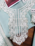 Baroque Sky Blue Embroidered Lawn 3 Piece Suit