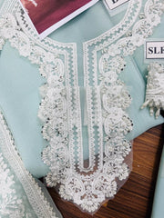 Baroque Sky Blue Embroidered Lawn 3 Piece Suit