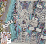 Maria. B Floral Mix Embroidered Lawn 3 Piece Suit