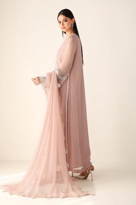Baroque Pink Luxury Chiffon 3 Piece Suit