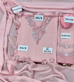 Baroque Pink Luxury Chiffon 3 Piece Suit
