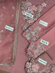 Iznik Pink Exclusive Chiffon 3 Piece Suit