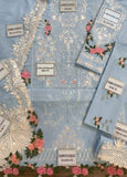 Elaf Mint Blue Luxury Chickenkari 3 Piece Suit