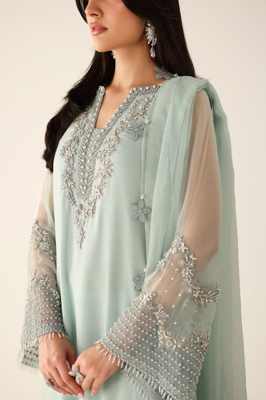 Charizma Mint Green Luxury Embroidered Lawn 3 Piece Suit