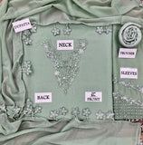 Charizma Mint Green Luxury Embroidered Lawn 3 Piece Suit