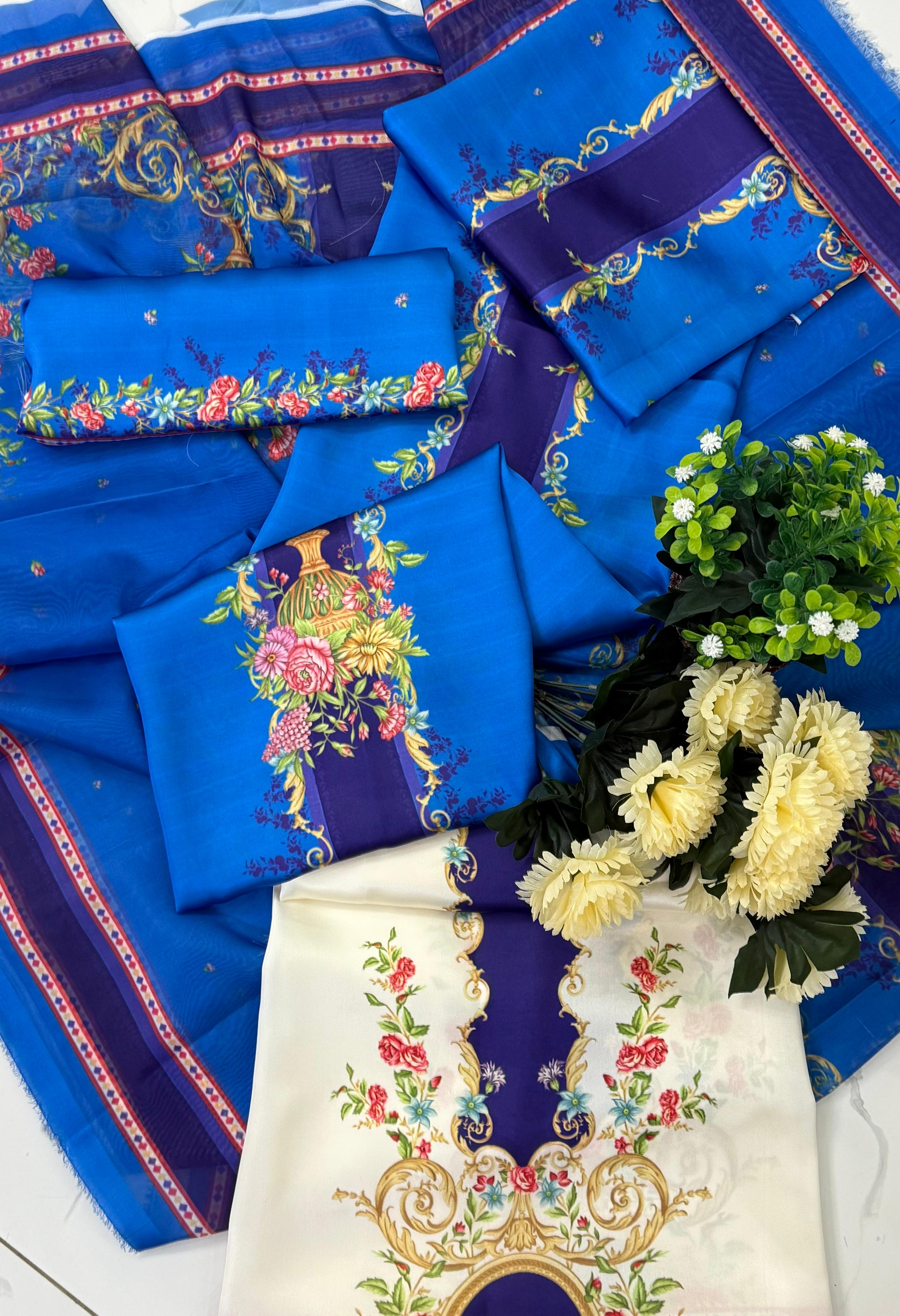 Silk Unstiched Co-Ords Set