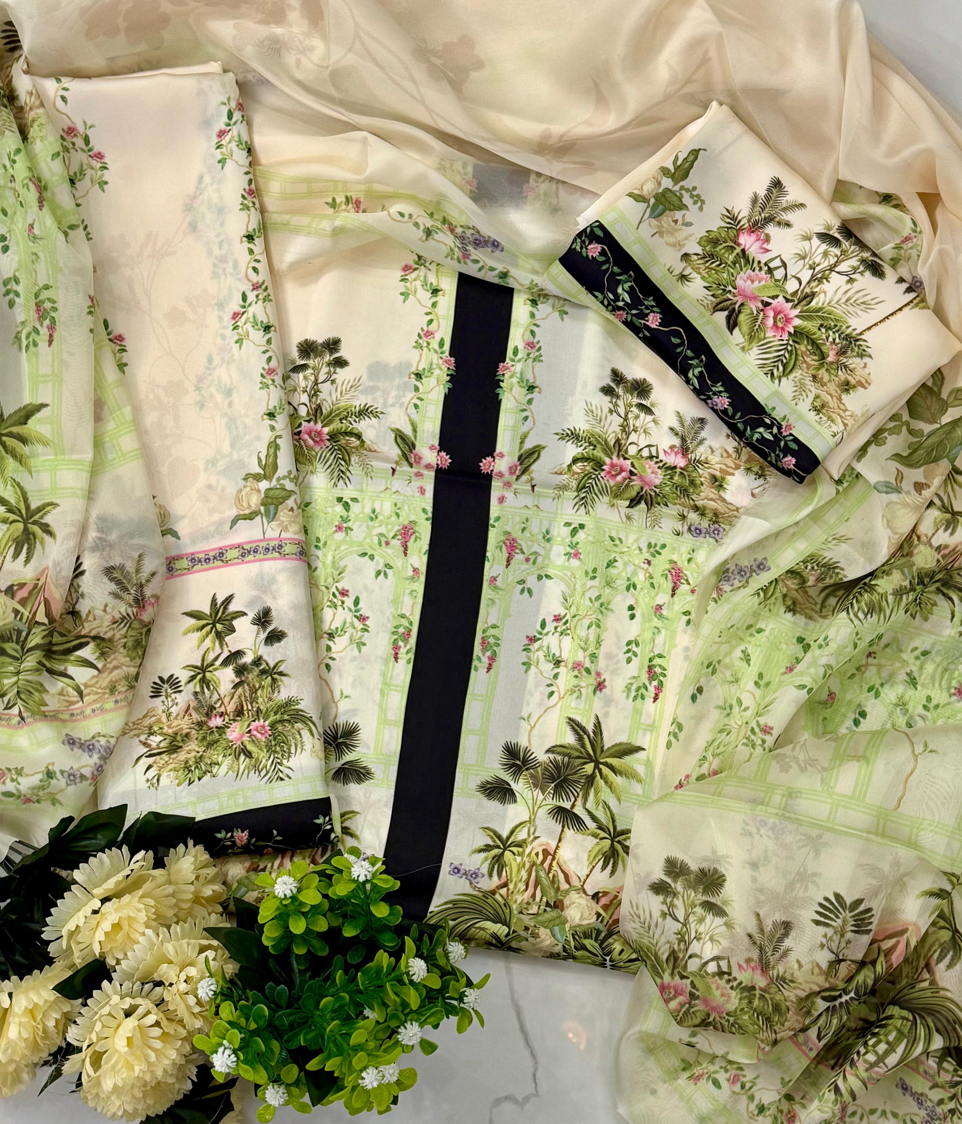 Silk Unstiched Co-Ords Set