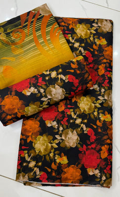 Floral Unstitched Casual Wear All Over 3 Piece Collection