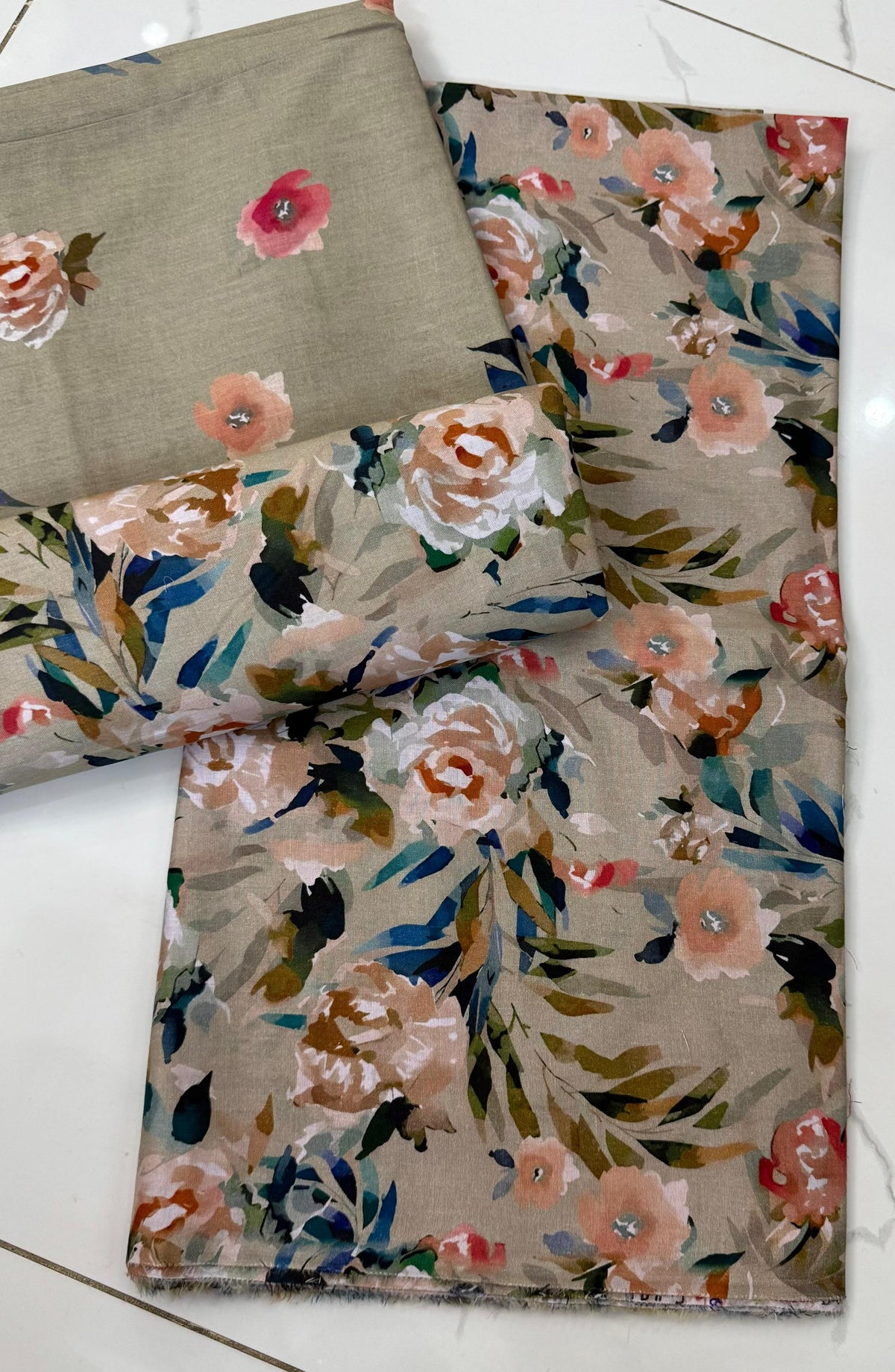 Floral Unstitched Casual Wear All Over 3 Piece Collection