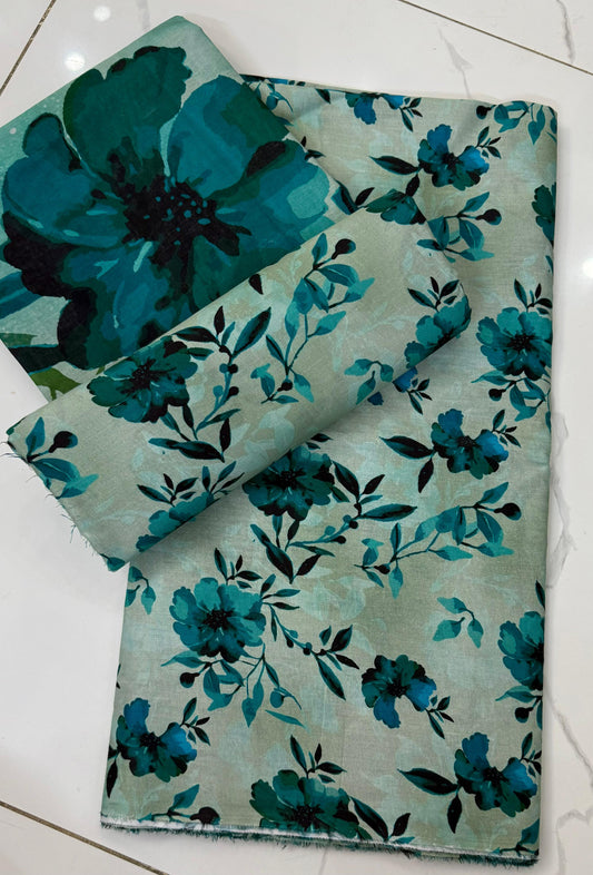 Floral Unstitched Casual Wear All Over 3 Piece Collection