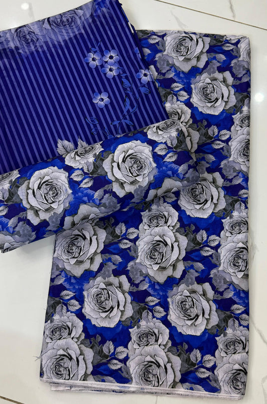 Floral Unstitched Casual Wear All Over 3 Piece Collection
