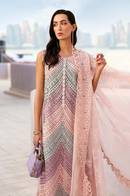 Maria B Pastel Embroidered Lawn 3 Piece Suit