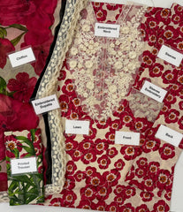 Unstitched 3 Piece Embroidered Lawn MPT-2606B