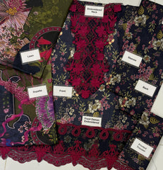 Unstitched 3 Piece Embroidered Lawn Flora FLT20487