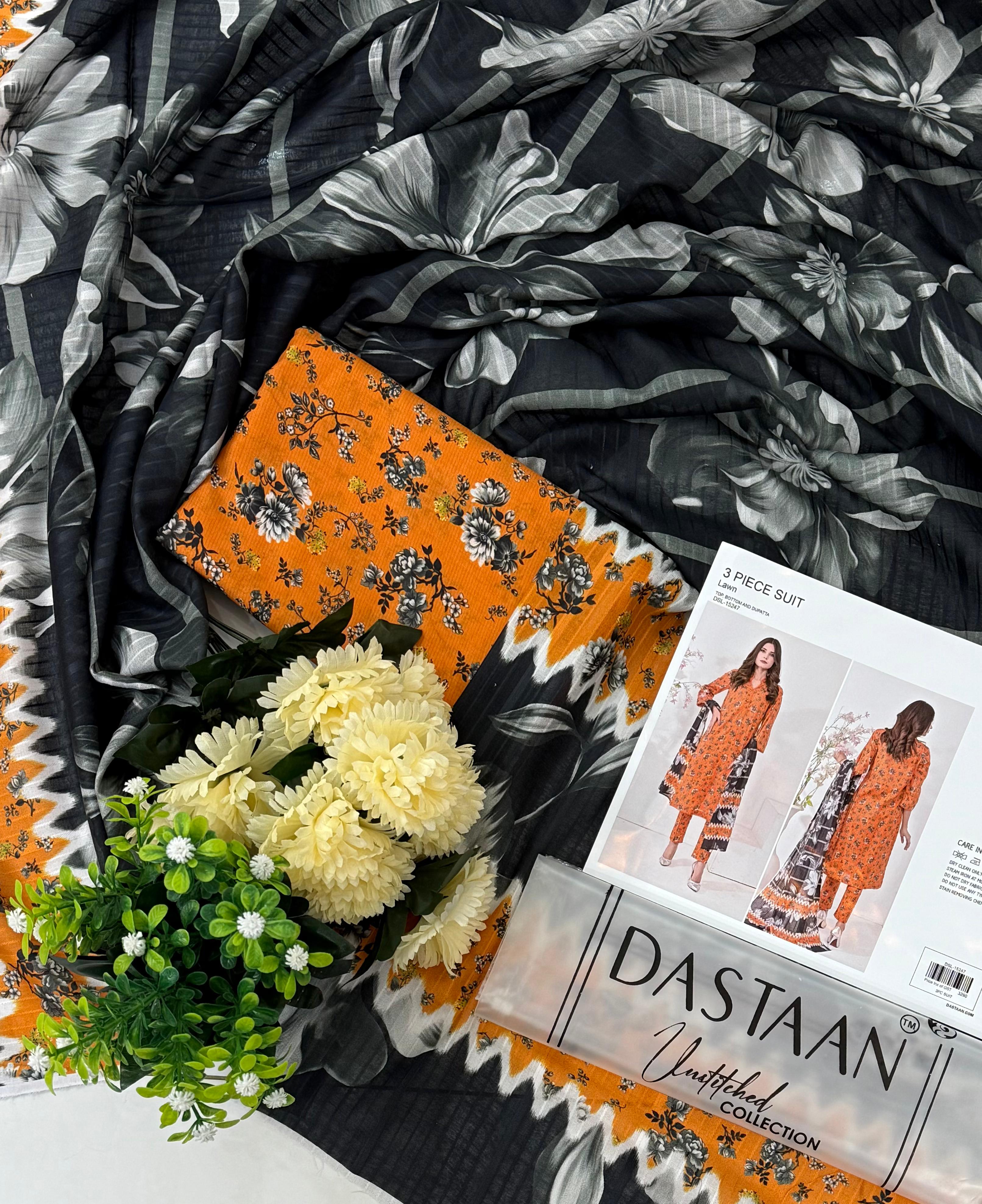 DASTAAN Unstitched Printed Lawn DSL-9 Satrangi