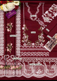 KAHF Maroon Lawn Unstitched 3-Piece Suit