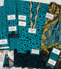 Unstitched Lawn 3 Piece Silk Dupatta MPT-D8B