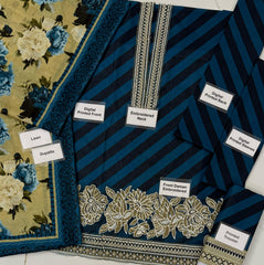Unstitched Embroidered Lawn 3 Piece ZC Alayna