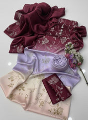 Silk Unstiched Co-Ords Set Tye & Silk